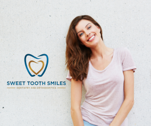 woman smiling, teeth whitening sweet tooth smiles